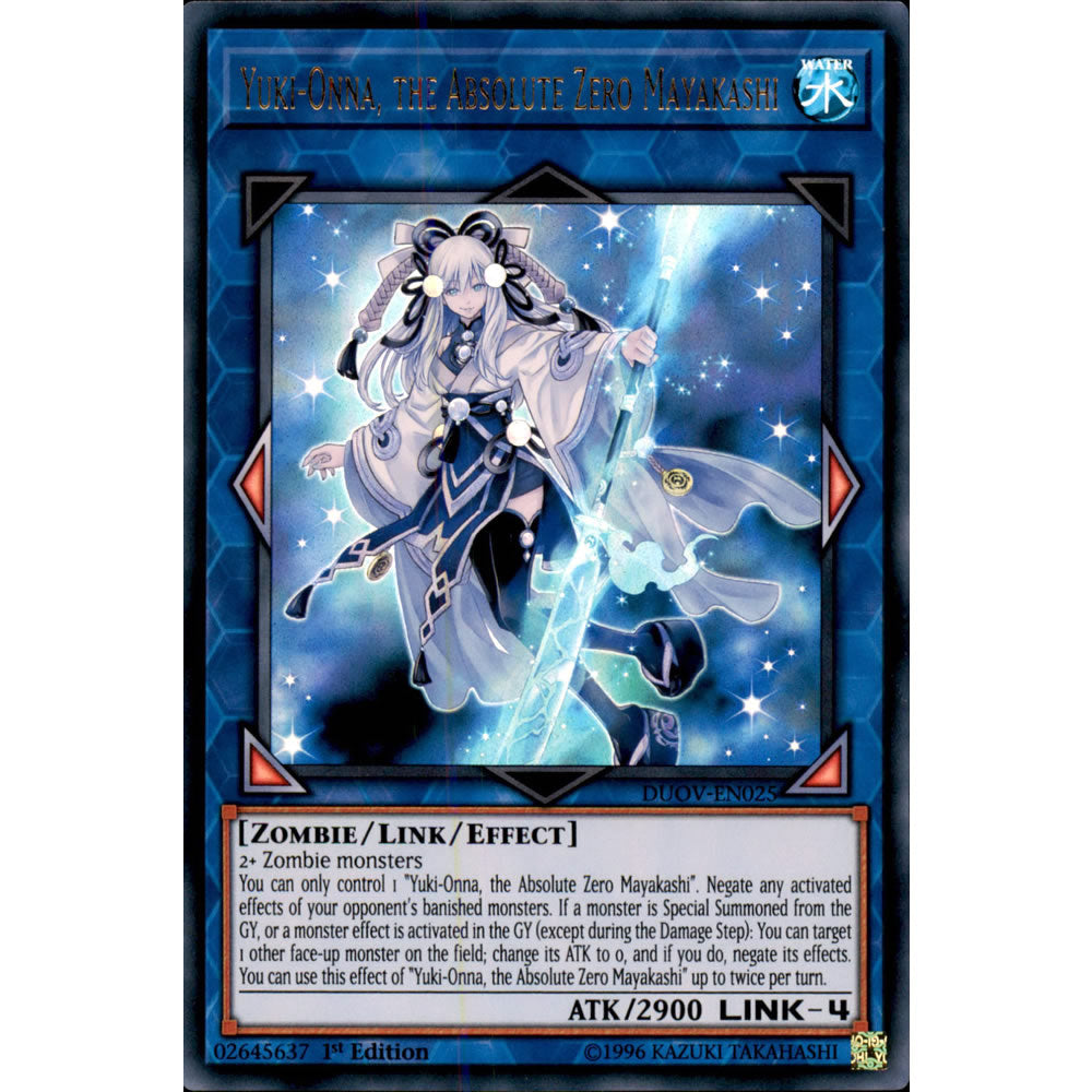 Yuki-Onna, the Absolute Zero Mayakashi DUOV-EN025 Yu-Gi-Oh! Card from the Duel Overload Set