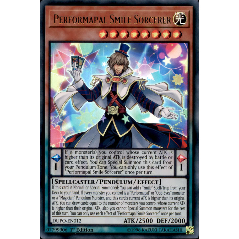smiling yugioh card Performapal Smile Sorcerer DUPO-EN012 Yu-Gi-Oh! Card