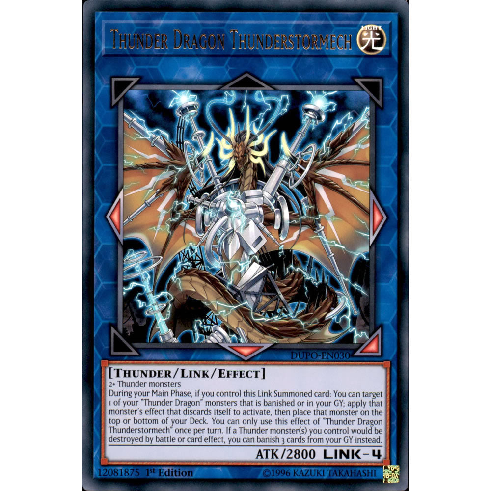 Thunder Dragon Thunderstormech DUPO-EN030 Yu-Gi-Oh! Card from the Duel Power Set