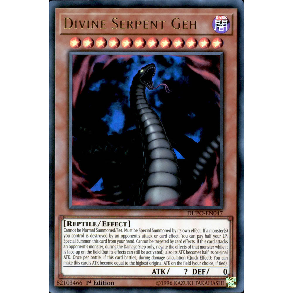 Divine Serpent Geh DUPO-EN047 Yu-Gi-Oh! Card from the Duel Power Set