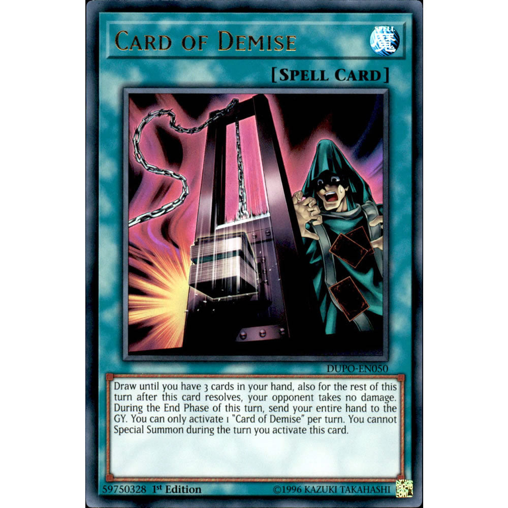 Card of Demise DUPO-EN050 Yu-Gi-Oh! Card from the Duel Power Set