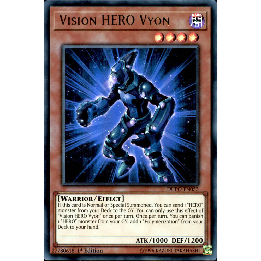 Vision HERO Vyon DUPO-EN053 Yu-Gi-Oh! Card from the Duel Power Set
