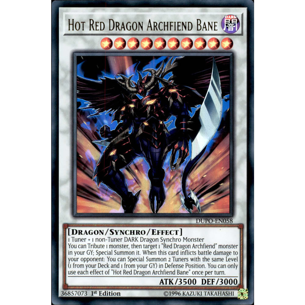 Hot Red Dragon Archfiend Bane DUPO-EN058 Yu-Gi-Oh! Card from the Duel Power Set