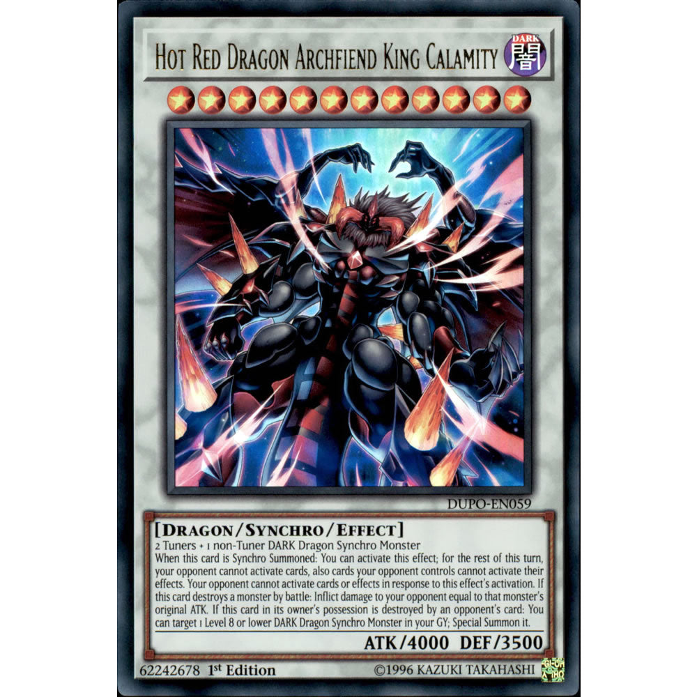 Hot Red Dragon Archfiend King Calamity DUPO-EN059 Yu-Gi-Oh! Card from the Duel Power Set