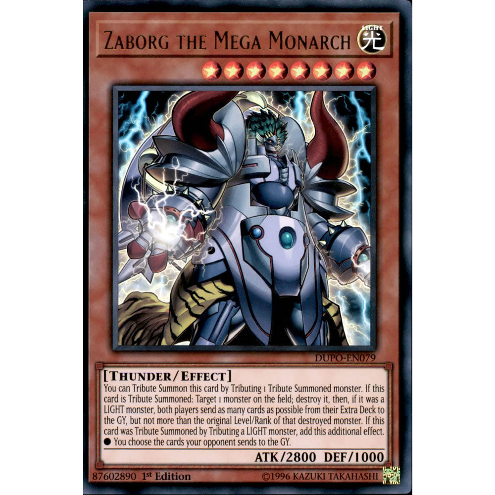 Zaborg the Mega Monarch DUPO-EN079 Yu-Gi-Oh! Card from the Duel Power Set