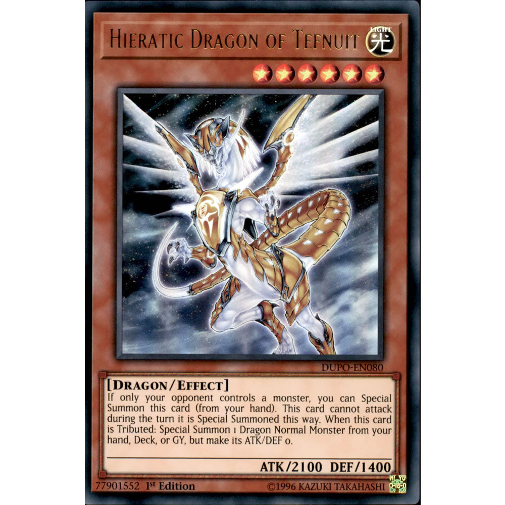 Hieratic Dragon of Tefnuit DUPO-EN080 Yu-Gi-Oh! Card from the Duel Power Set