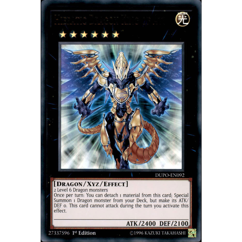 Hieratic Dragon King of Atum DUPO-EN092 Yu-Gi-Oh! Card from the Duel Power Set