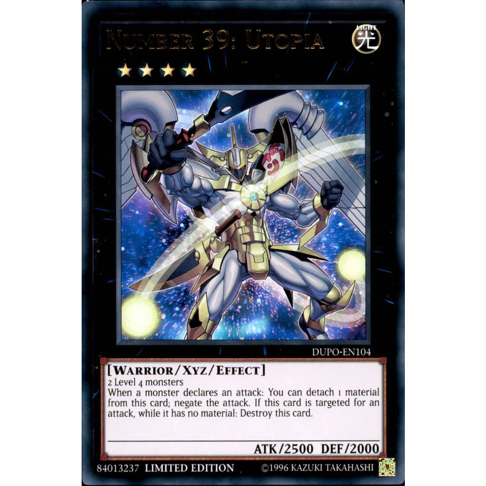 Number 39: Utopia DUPO-EN104 Yu-Gi-Oh! Card from the Duel Power Set