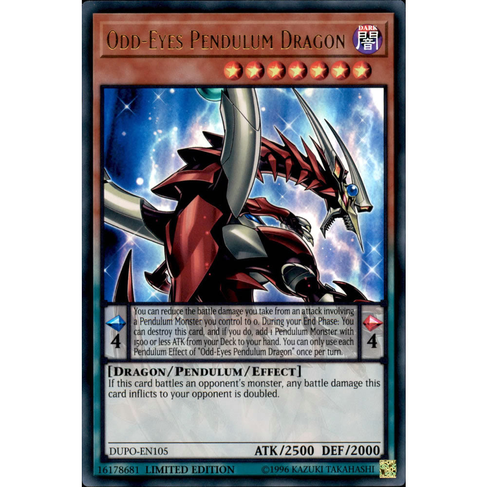 Odd-Eyes Pendulum Dragon DUPO-EN105 Yu-Gi-Oh! Card from the Duel Power Set