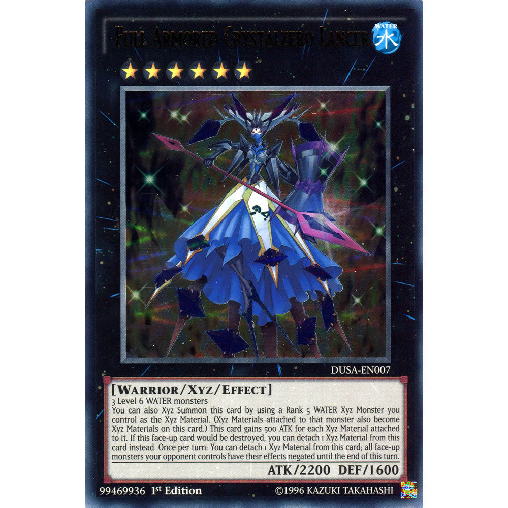 Full Armored Crystalzero Lancer DUSA-EN007 Yu-Gi-Oh! Card from the Duelist Saga Set