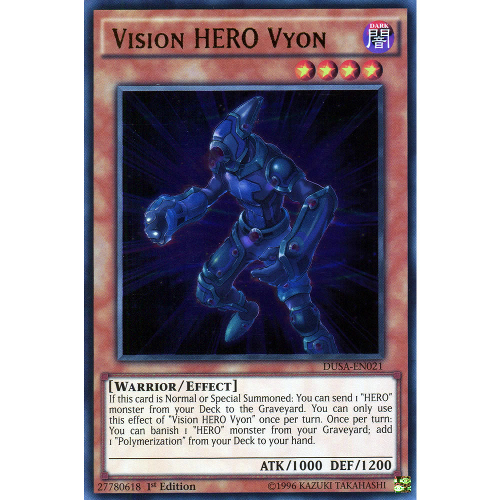 Vision HERO Vyon DUSA-EN021 Yu-Gi-Oh! Card - Deckboosters Vision HERO Vyon DUSA-EN021 Yu-Gi-Oh! Card - Deckboosters