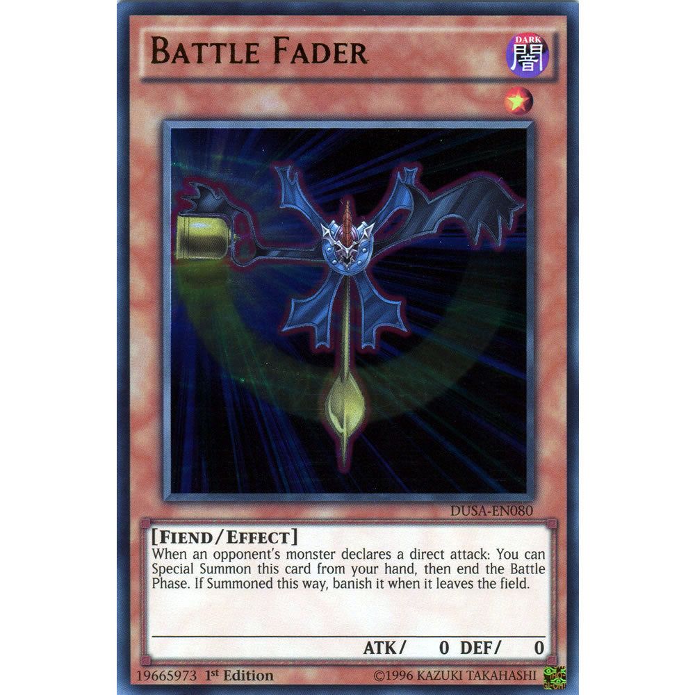 Battle Fader DUSA-EN080 Yu-Gi-Oh! Card from the Duelist Saga Set