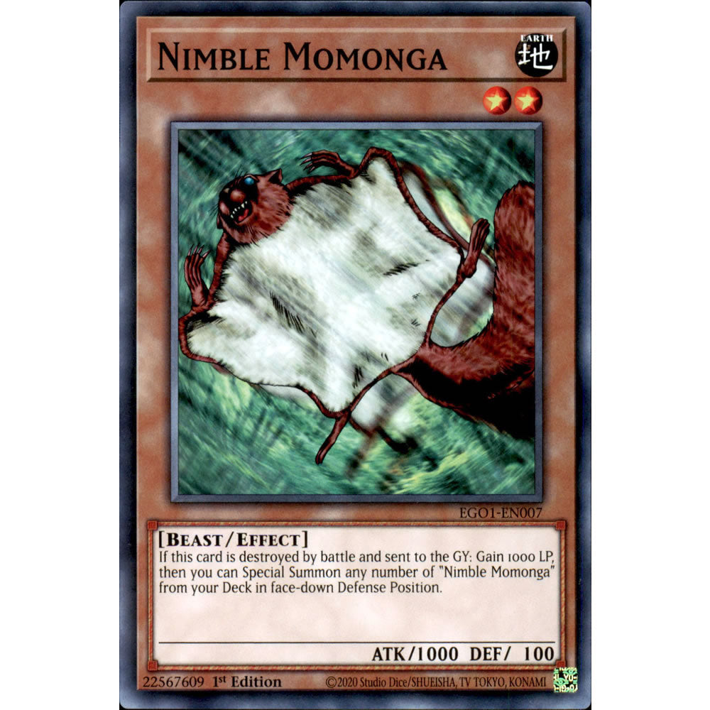 nimble deck yugioh Nimble Momonga EGO1-EN007 Yu-Gi-Oh! Card