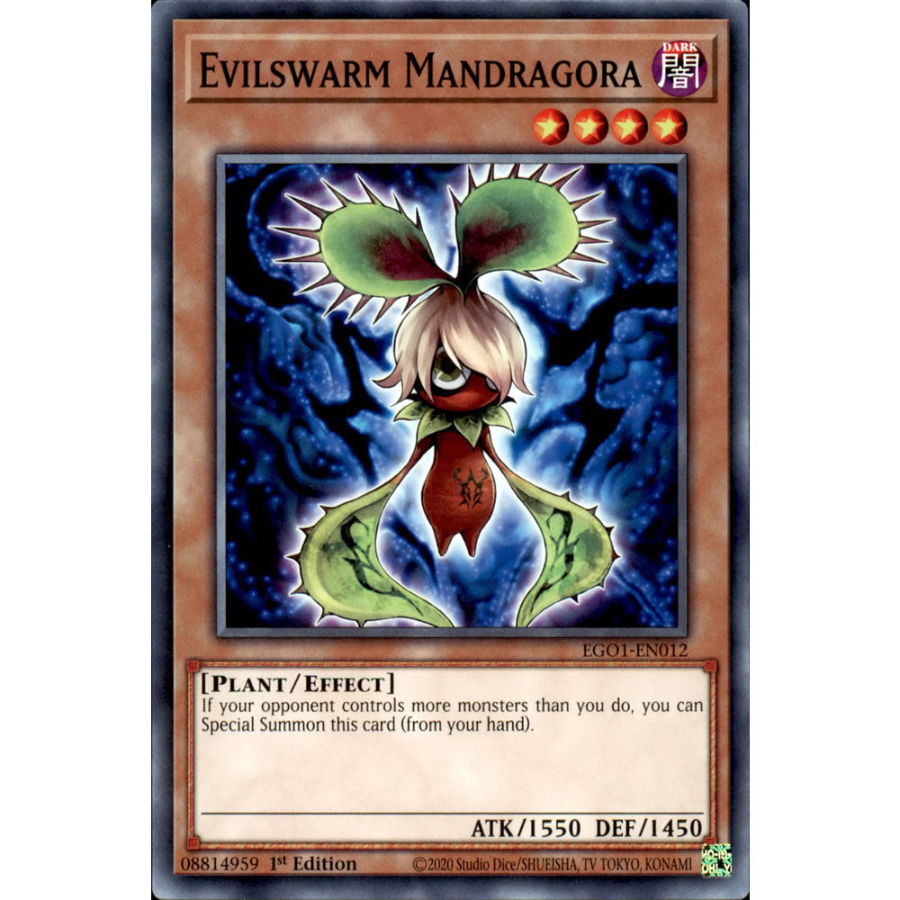 Evilswarm Mandragora EGO1-EN012 Yu-Gi-Oh! Card Evilswarm Mandragora EGO1-EN012 Yu-Gi-Oh! Card