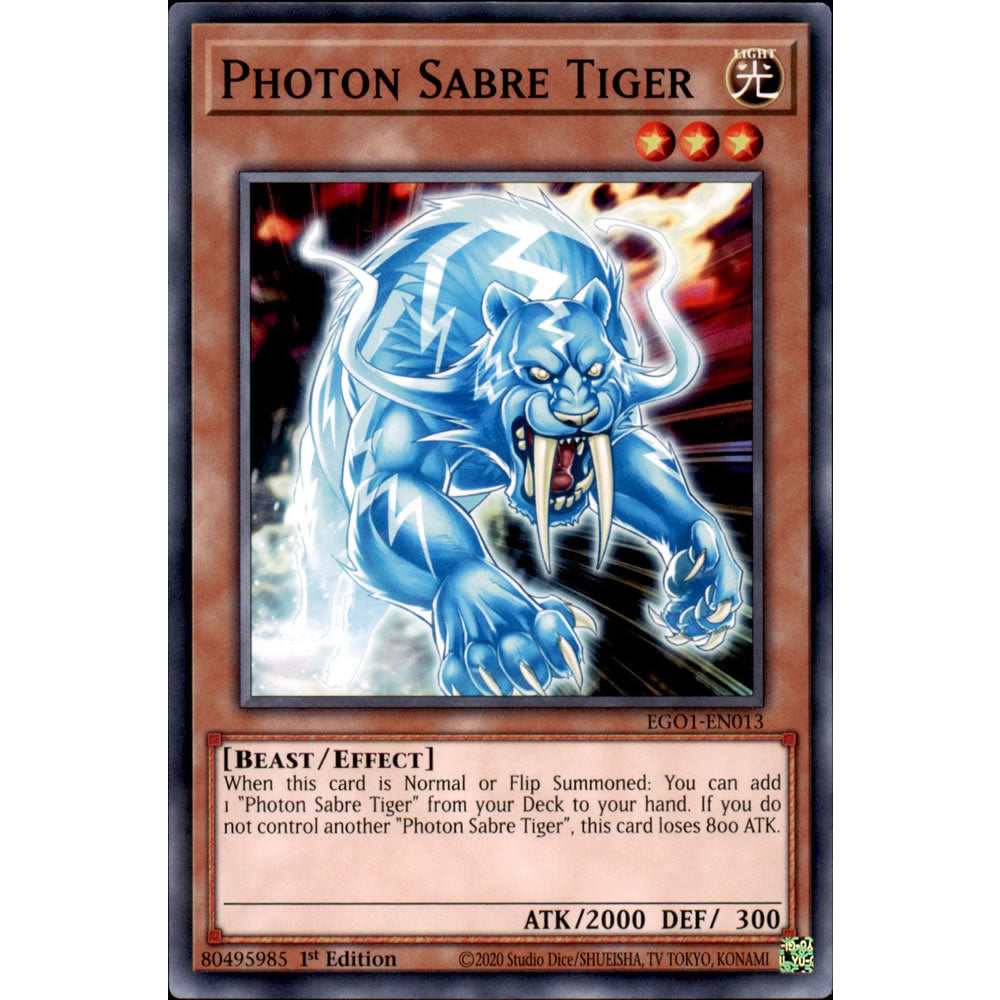 Photon Sabre Tiger EGO1-EN013 Yu-Gi-Oh! Card Photon Sabre Tiger EGO1-EN013 Yu-Gi-Oh! Card