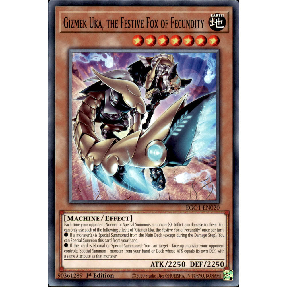 Gizmek Uka, the Festive Fox of Fecundity EGO1-EN020