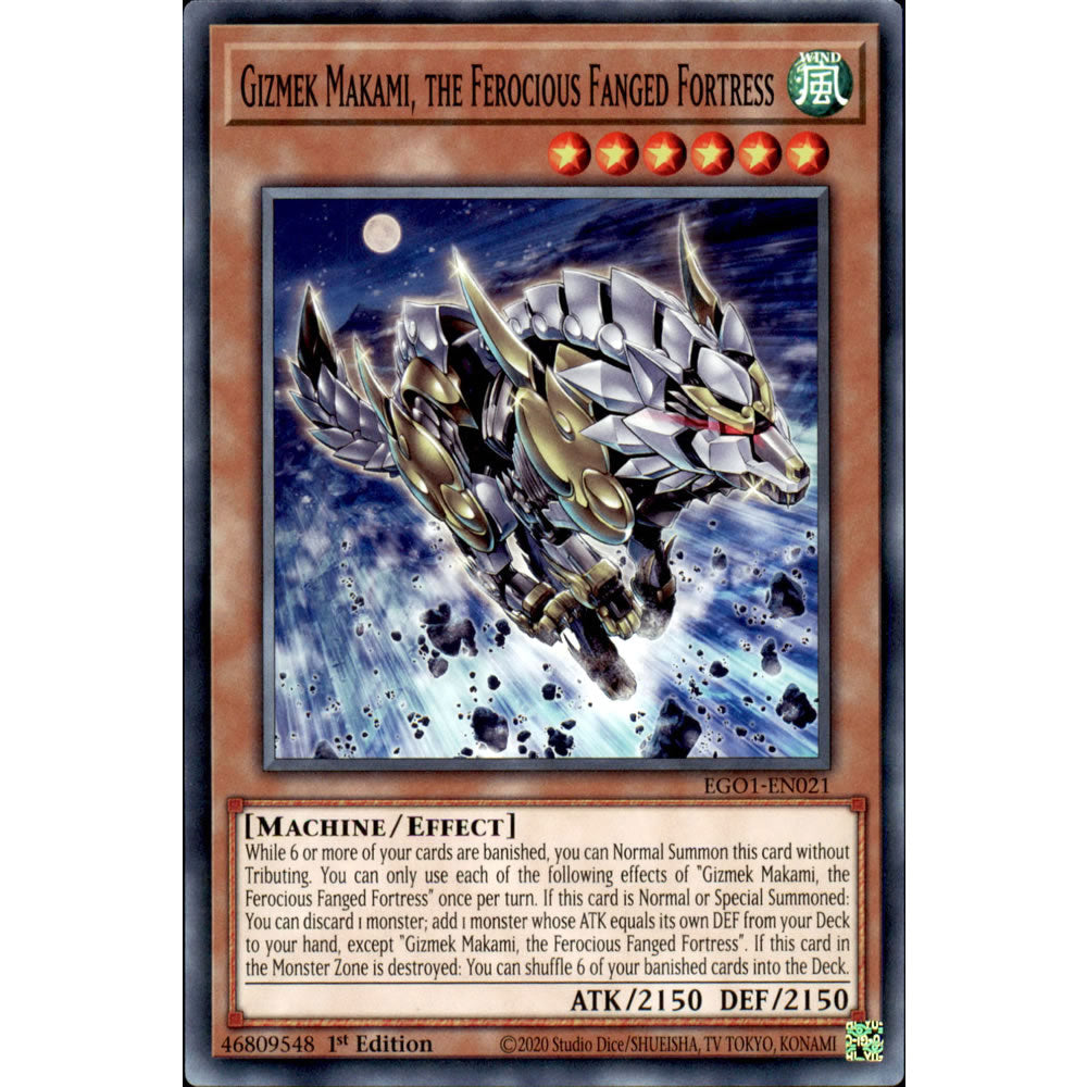 Gizmek Makami, the Ferocious Fanged Fortress EGO1-EN021
