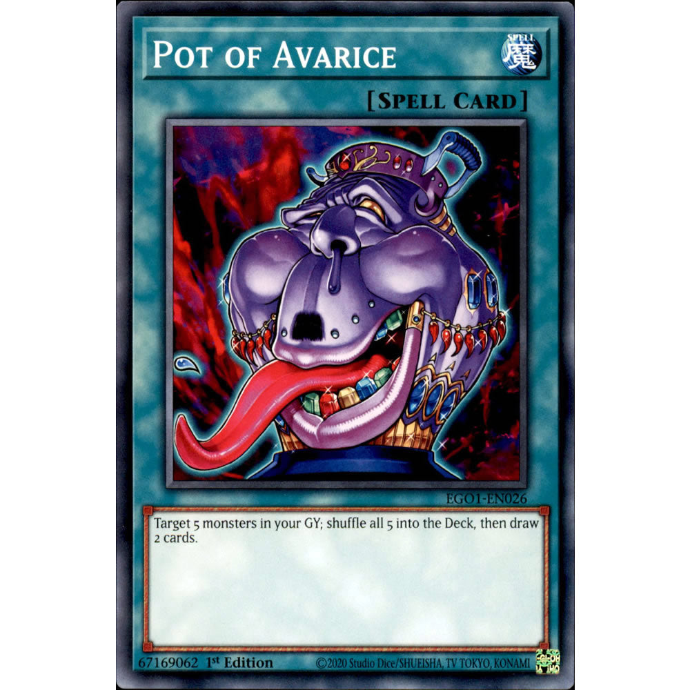 Pot of Avarice EGO1-EN026 Yu-Gi-Oh! Card from the Egyptian God Deck: Obelisk the Tormentor Set
