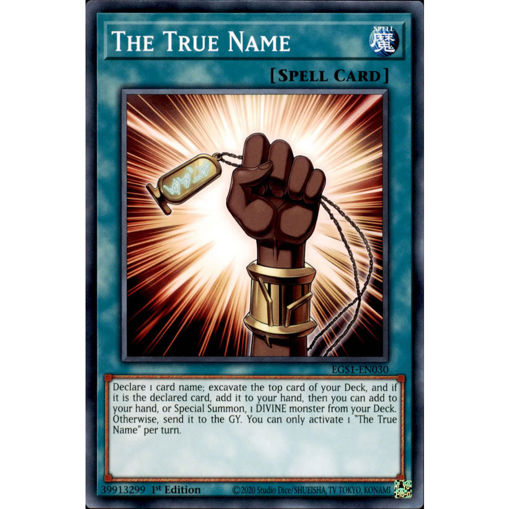 The True Name EGS1-EN030 Yu-Gi-Oh! Card from the Egyptian God Deck: Slifer the Sky Dragon Set