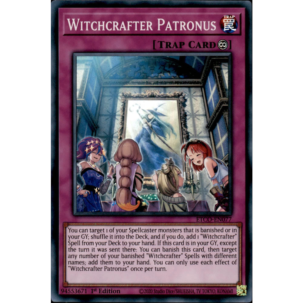 Witchcrafter Patronus ETCO-EN077 Yu-Gi-Oh! Card from the Eternity Code Set