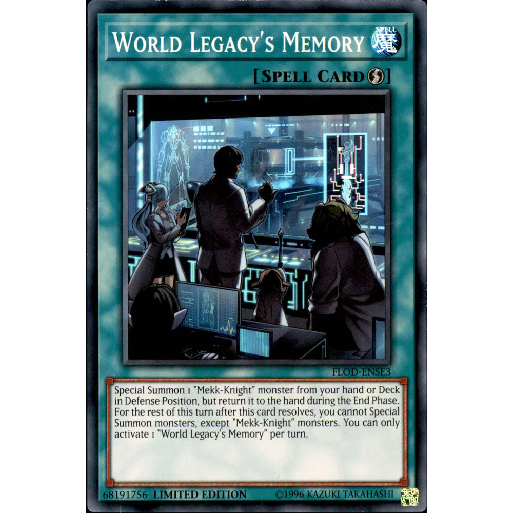 World Legacy's Memory FLOD-ENSE3 Yu-Gi-Oh! Card from the Flames of Destruction Special Edition Set