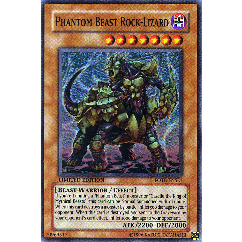 Phantom Beast Rock-Lizard FOTB-ENSE1 Yu-Gi-Oh! Card from the Force of the Breaker Special Edition Set