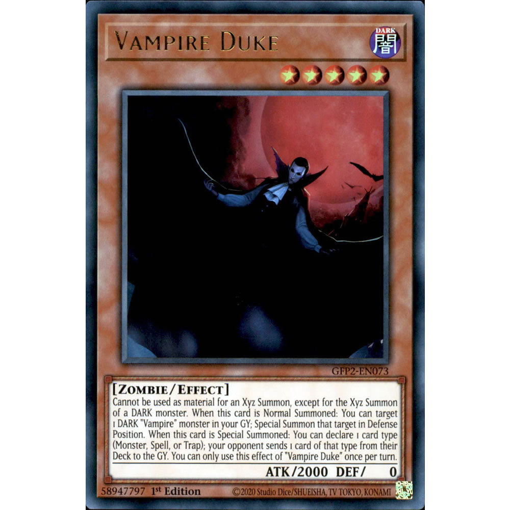 Vampire Duke GFP2-EN073 Yu-Gi-Oh! Card from the Ghosts From the Past: The 2nd Haunting Set