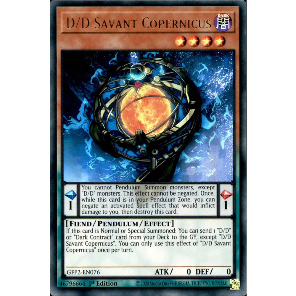 D/D Savant Copernicus GFP2-EN076 Yu-Gi-Oh! Card from the Ghosts From the Past: The 2nd Haunting Set
