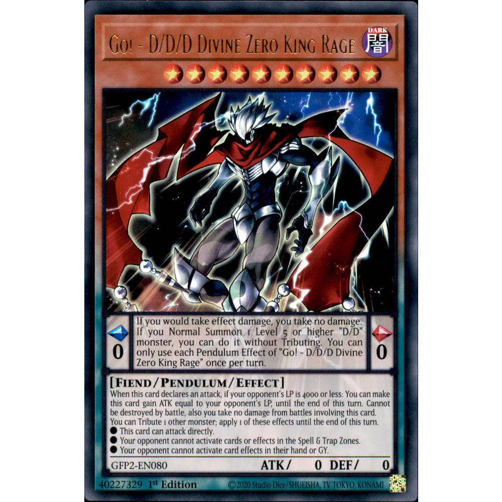 Go! - D/D/D Divine Zero King Rage GFP2-EN080 Yu-Gi-Oh! Card from the Ghosts From the Past: The 2nd Haunting Set