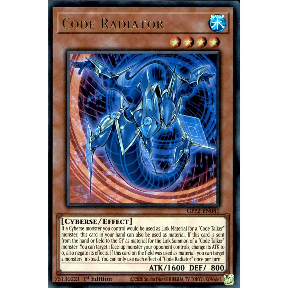 Code Radiator GFP2-EN081 Yu-Gi-Oh! Card from the Ghosts From the Past: The 2nd Haunting Set