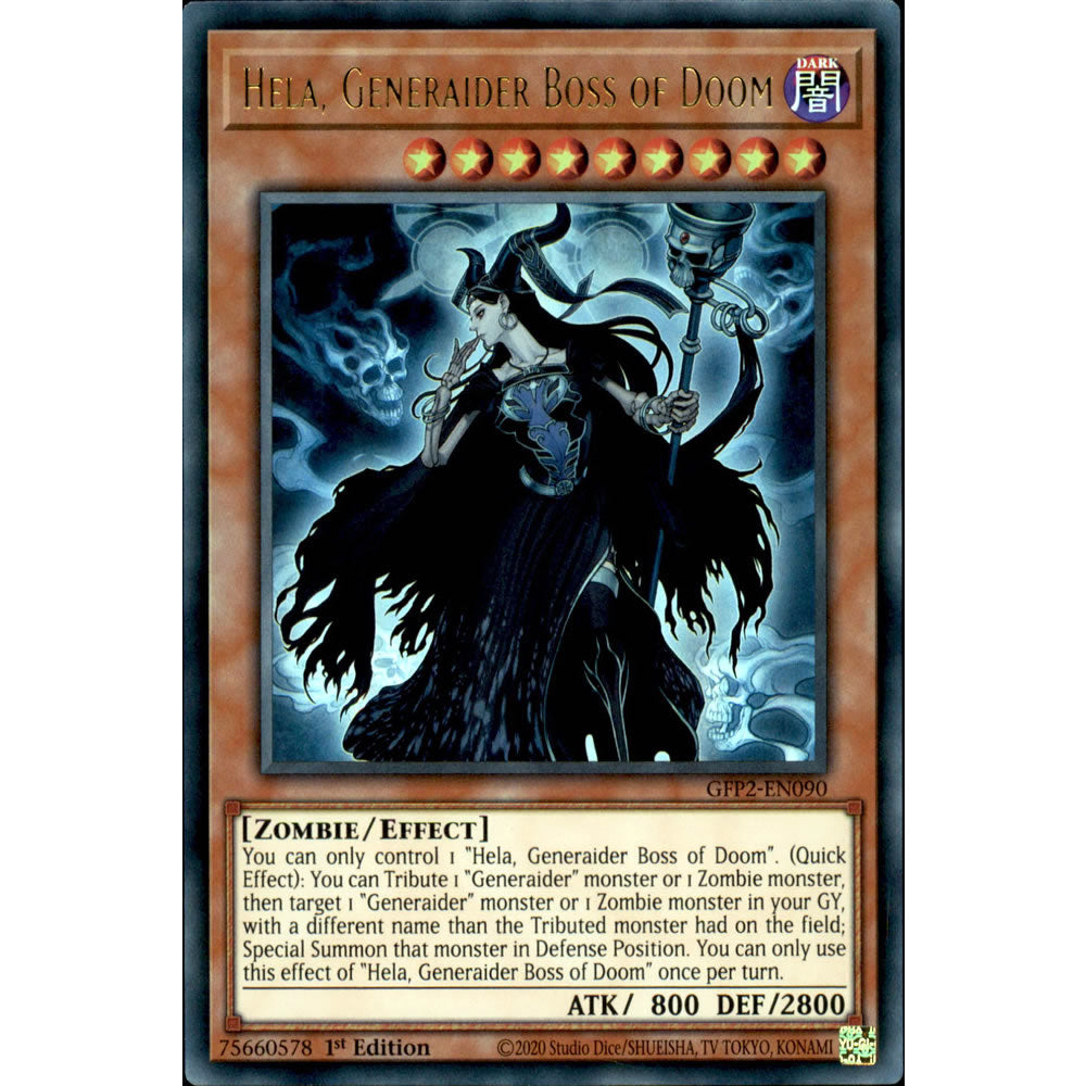 Hela, Generaider Boss of Doom GFP2-EN090 Yu-Gi-Oh! Card from the Ghosts From the Past: The 2nd Haunting Set