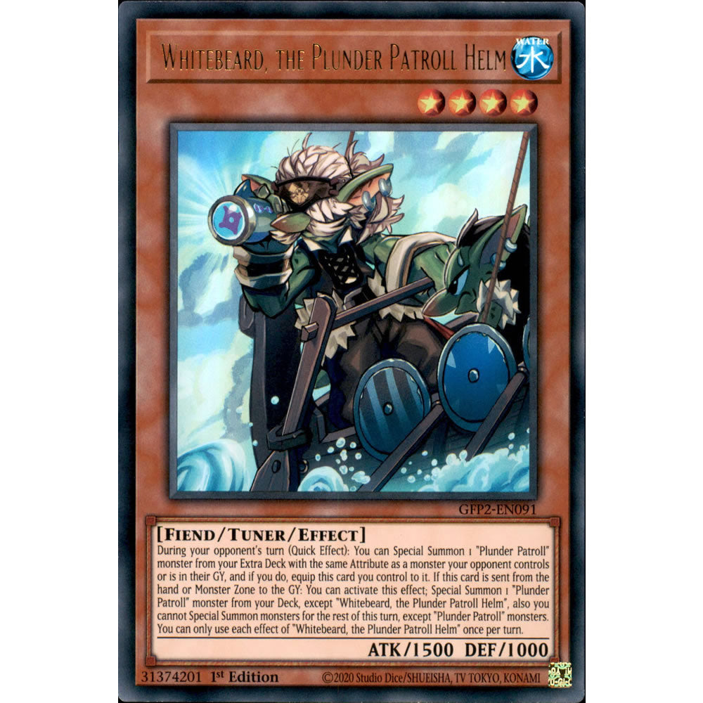 Whitebeard, the Plunder Patroll Helm GFP2-EN091 Yu-Gi-Oh! Card from the Ghosts From the Past: The 2nd Haunting Set