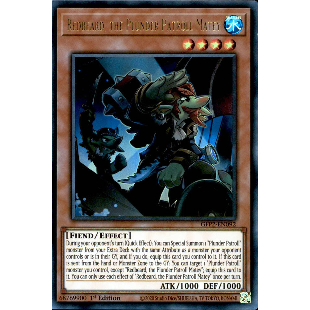 Redbeard, the Plunder Patroll Matey GFP2-EN092 Yu-Gi-Oh! Card from the Ghosts From the Past: The 2nd Haunting Set