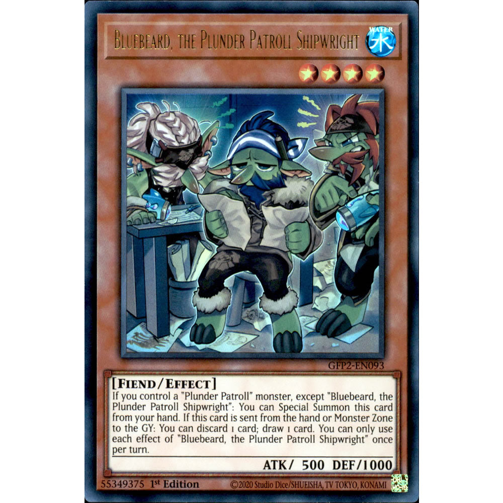 Bluebeard, the Plunder Patroll Shipwright GFP2-EN093 Yu-Gi-Oh! Card from the Ghosts From the Past: The 2nd Haunting Set