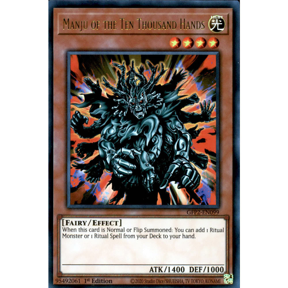 Manju of the Ten Thousand Hands GFP2-EN099 Yu-Gi-Oh! Card from the Ghosts From the Past: The 2nd Haunting Set