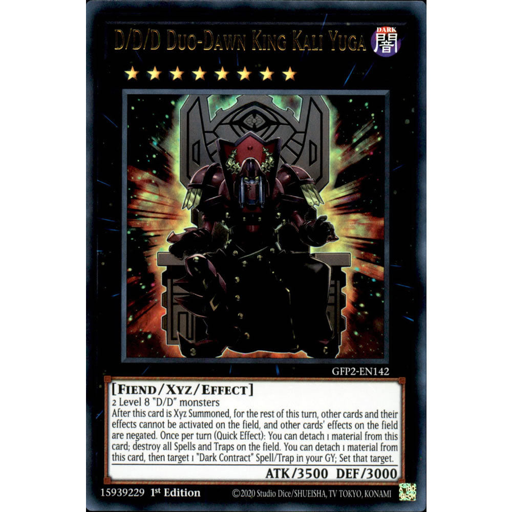 D/D/D Duo-Dawn King Kali Yuga GFP2-EN142 Yu-Gi-Oh! Card from the Ghosts From the Past: The 2nd Haunting Set
