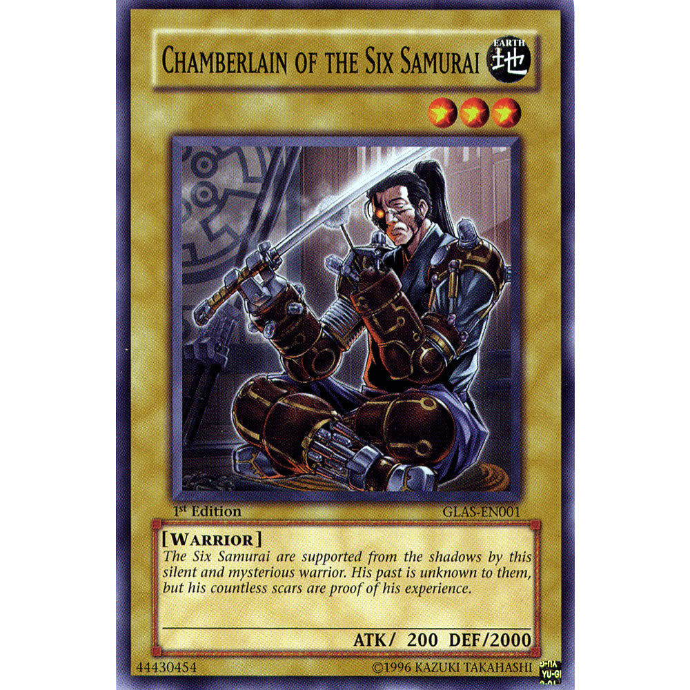 unknown yugioh cards Chamberlain of the Six Samurai GLAS-EN001 Yu-Gi-Oh! Card