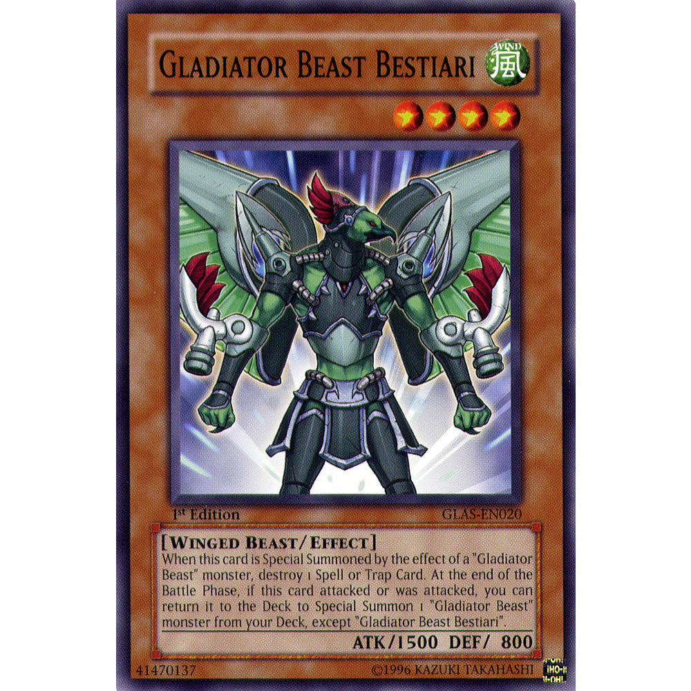 Gladiator Beast Bestiari GLAS-EN020 Yu-Gi-Oh! Card from the Gladiator's Assault Set