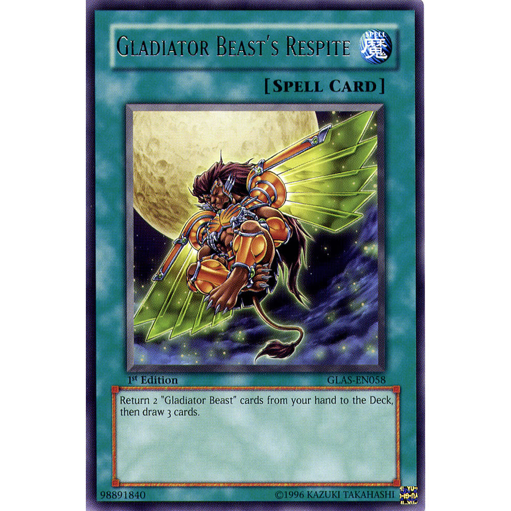 Gladiator Beast's Respite GLAS-EN058 Yu-Gi-Oh! Card from the Gladiator's Assault Set