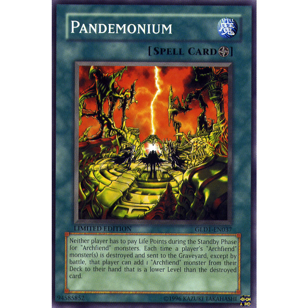 Pandemonium GLD1-EN037 Yu-Gi-Oh! Card from the Gold Series 1 Set