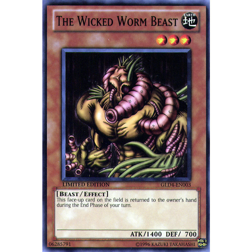 the wicked yugioh cards The Wicked Worm Beast GLD4-EN003 Yu-Gi-Oh! Card