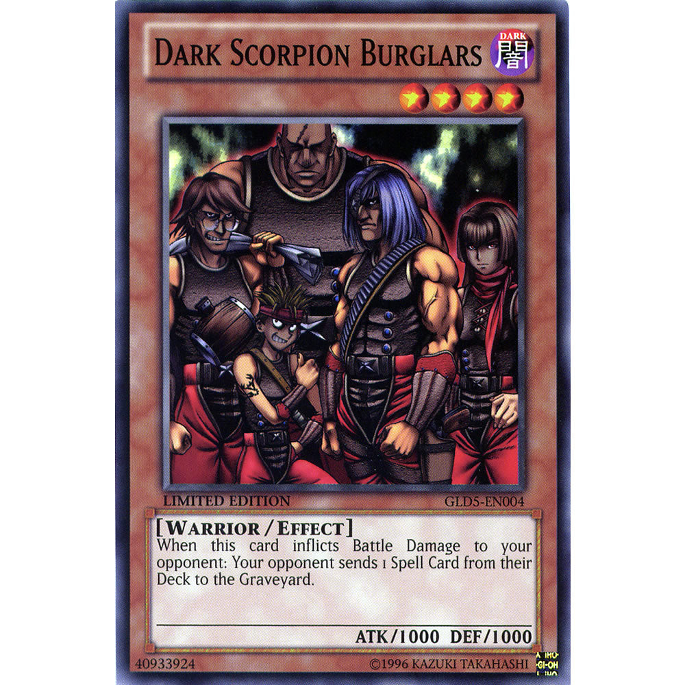 Dark Scorpion Burglars GLD5-EN004 Yu-Gi-Oh! Card Dark Scorpion Burglars GLD5-EN004 Yu-Gi-Oh! Card