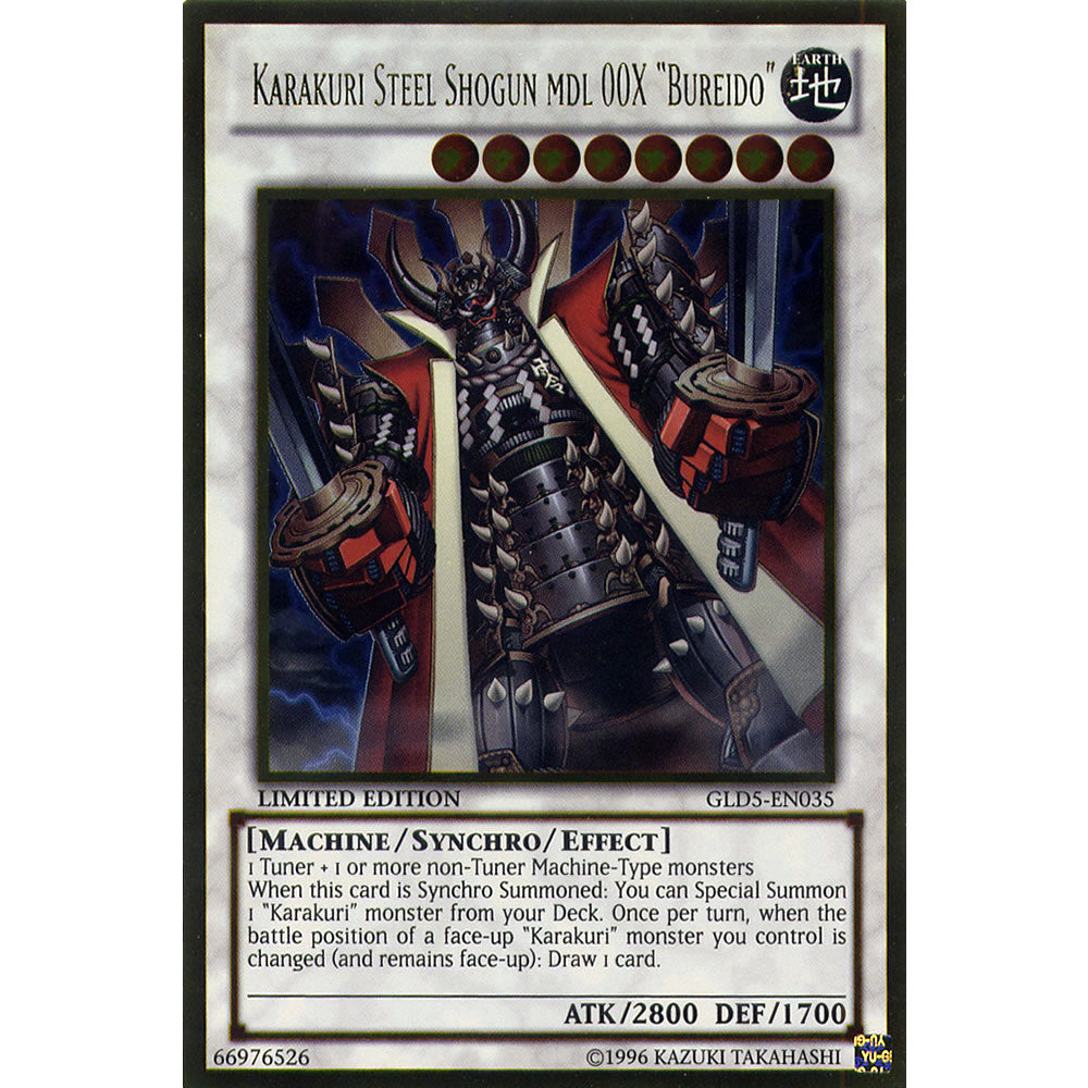 Karakuri Steel Shogun MDL 00X "Bureido" GLD5-EN035 Yu-Gi-Oh! Card from the Gold Series: Haunted Mine Set