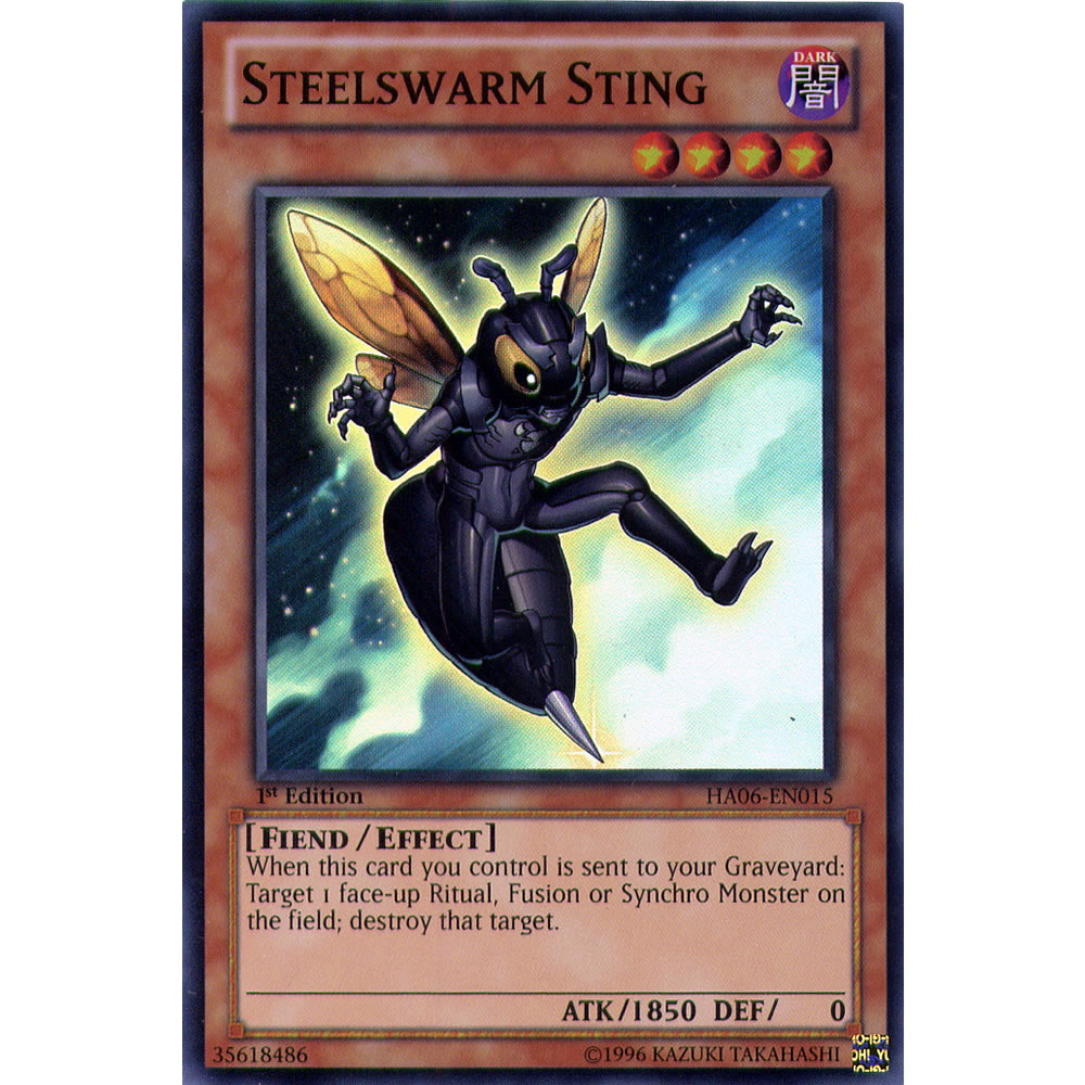 Steelswarm Sting HA06-EN015 Yu-Gi-Oh! Card from the Hidden Arsenal 6: Omega Xyz Set
