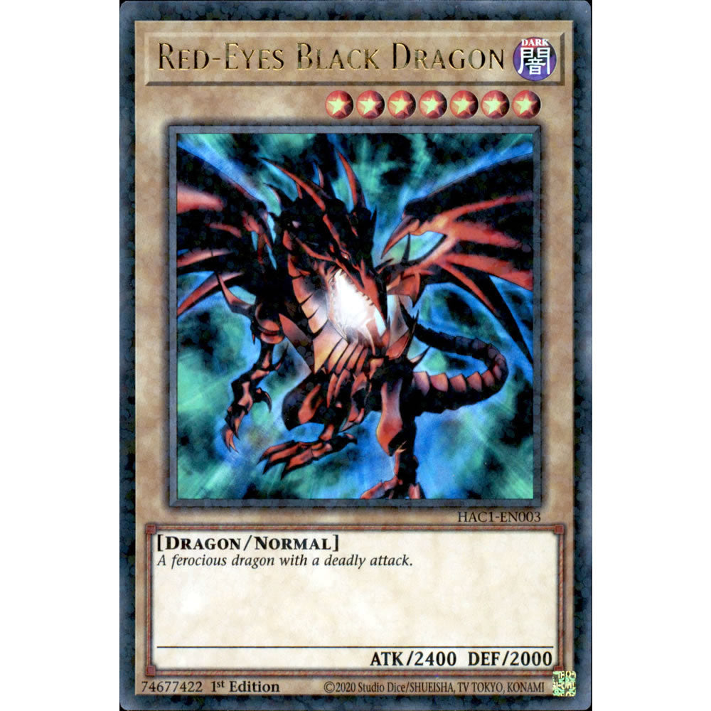 Red-Eyes Black Dragon HAC1-EN003 Yu-Gi-Oh! Card Red-Eyes Black Dragon HAC1-EN003 Yu-Gi-Oh! Card