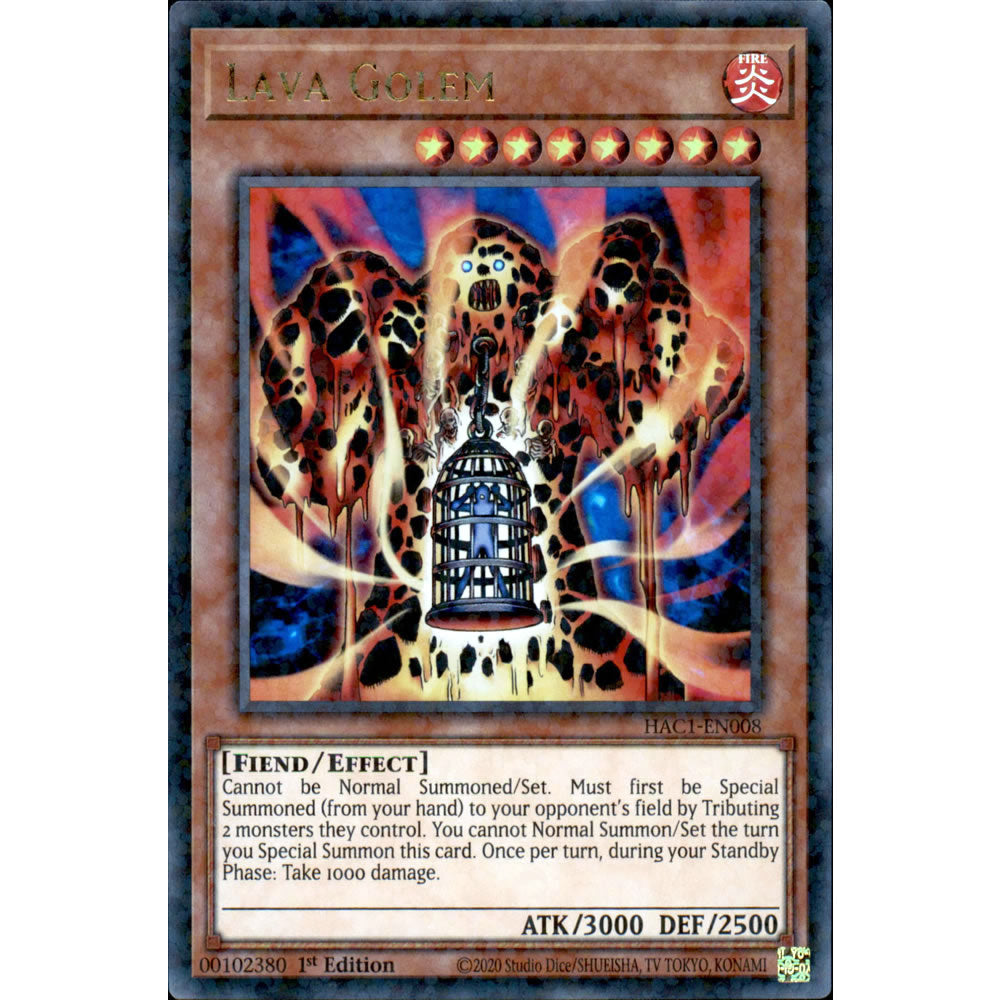Lava Golem HAC1-EN008 Yu-Gi-Oh! Card from the Hidden Arsenal: Chapter 1 Set