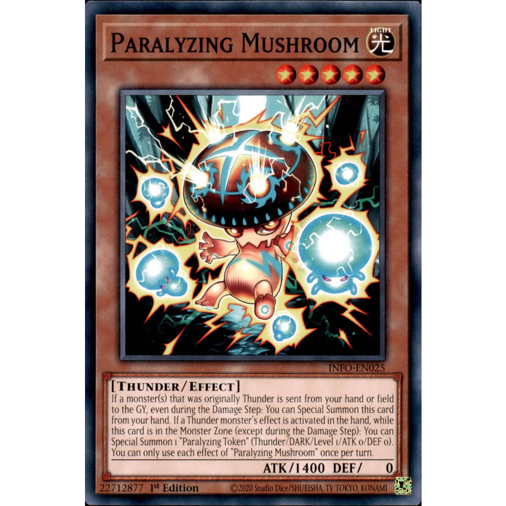 Paralyzing Mushroom INFO-EN025 Yu-Gi-Oh! Card Paralyzing Mushroom INFO-EN025 Yu-Gi-Oh! Card