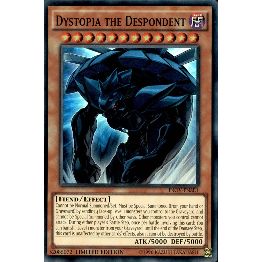 Dystopia the Despondent INOV-ENSE1 Yu-Gi-Oh! Card from the Invasion: Vengeance Special Edition Set