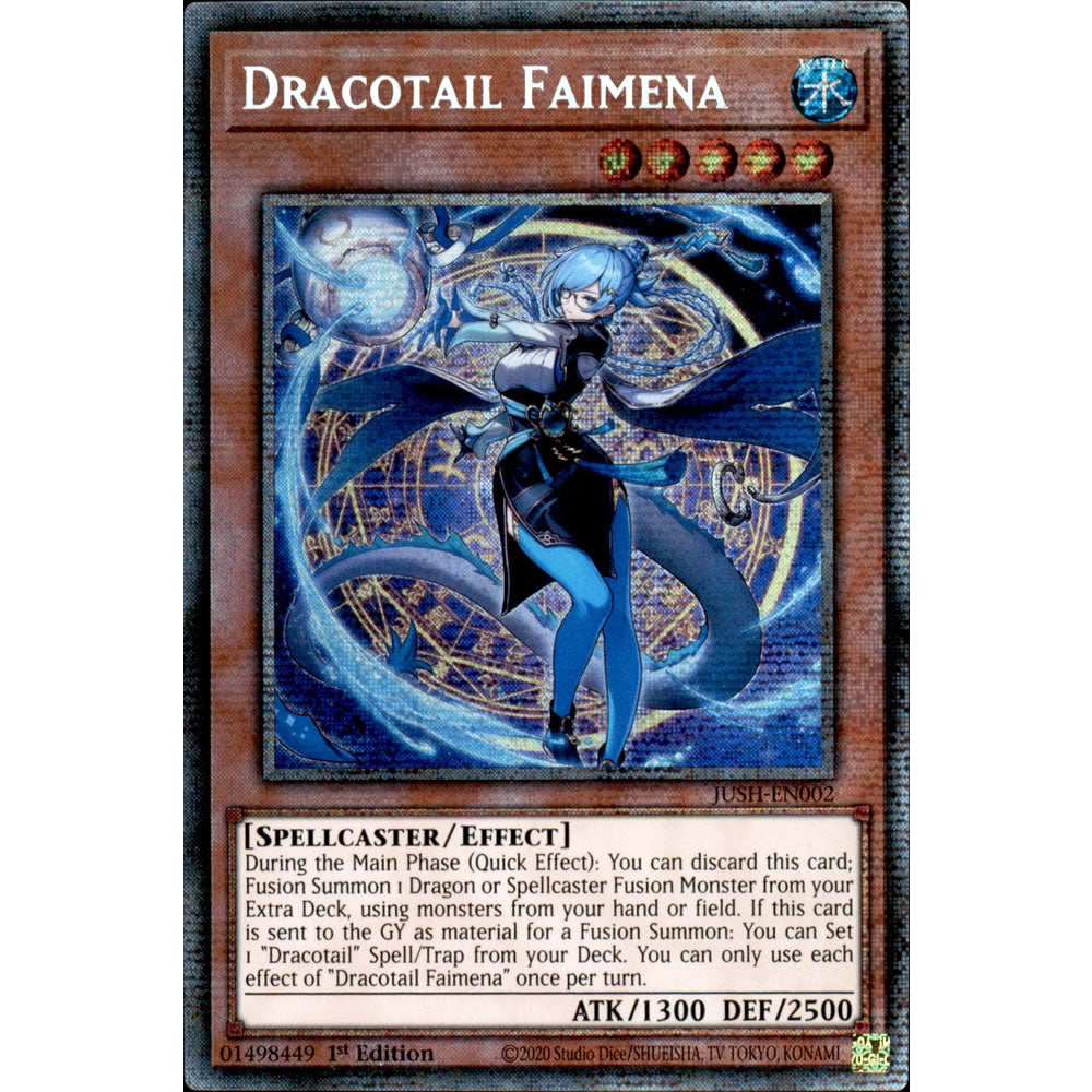 Dracotail Faimena JUSH-EN002 Yu-Gi-Oh! Card from the Justice Hunters Set
