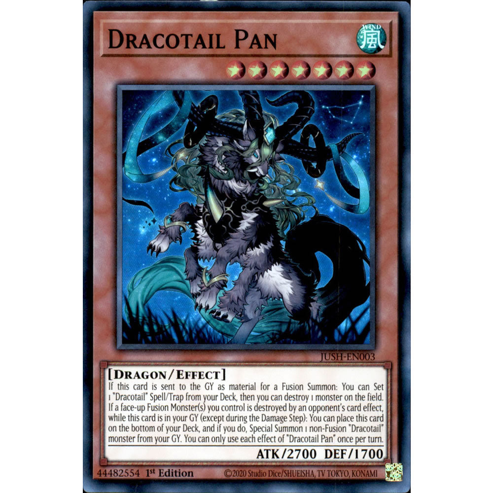 Dracotail Pan JUSH-EN003 Yu-Gi-Oh! Card from the Justice Hunters Set